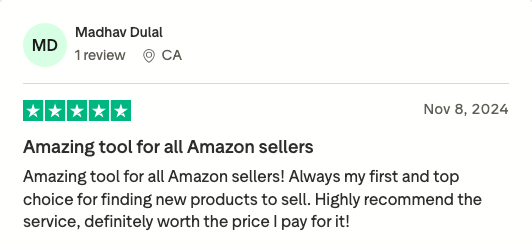 Captura del testimonio de Miguel Tellez en Trustpilot sobre Viral Launch